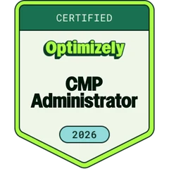 Optimizely CMP Certified Administrator badge
