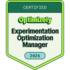 Optimizely Experimentation Optimization Certified Manager badge